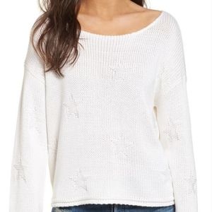 Rails Kalani Star Knit Sweater White Size XS